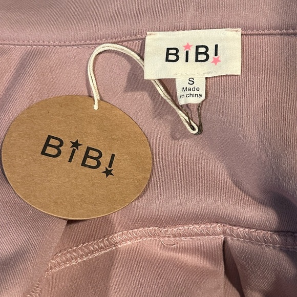 Bibi Women's Fleece Jacket Light Pink Mauve Oversized Relaxed Fit SM Pockets - Picture 8 of 10